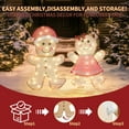 thumbnail image 2 of DEORAB 2-Pieces Outdoor Christmas Gingerbread Man lghting Decorations Xms Indoor Yard Garden Lawn Holiday Festive Light-up Decor, 70 LED Lights, 2 of 6