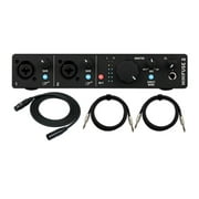 Arturia MiniFuse 2 USB-C Audio Interface Bundle, Knox Gear XLR and TRS Cables