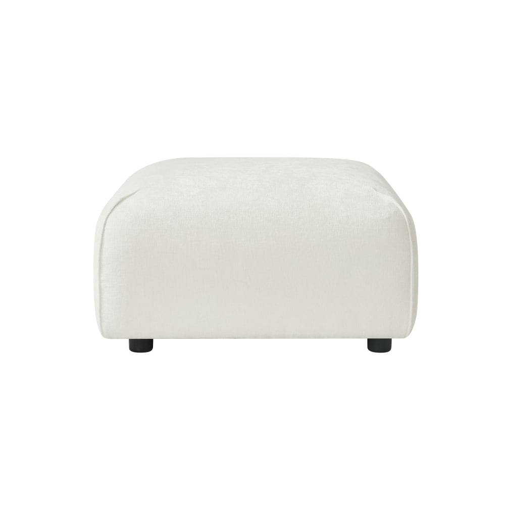 Plush Square Ottoman - Multi-Functional Extra Seating for Living Room, Bedroom, Home Office - Upholstered Footrest Stool with Soft Padding for Relaxation
