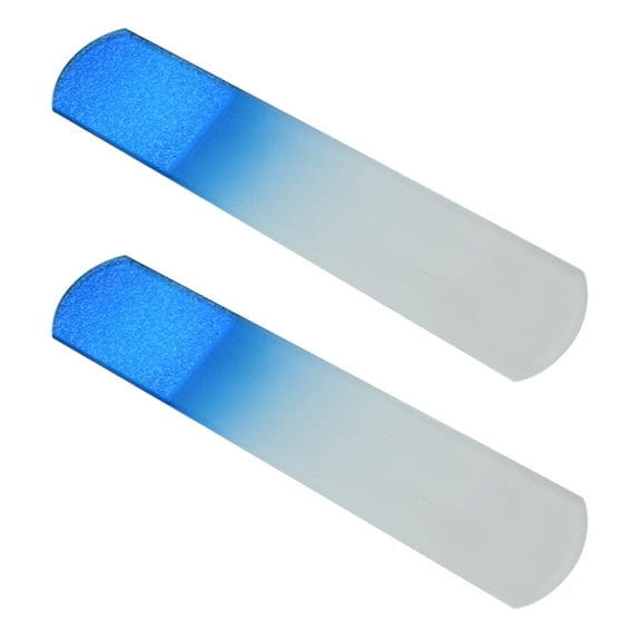 2Pcs Glass Foot File Pedicure Rasp Dead Skin Remover Calluses Coarse Hard Skin Remover Pedicure Tools Nail Care - Blue