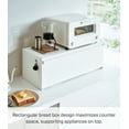 thumbnail image 2 of Yamazaki Home Bread Box - Wide, White, Steel, 32L, Supports 22 pounds, No Assembly, 2 of 7