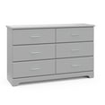 thumbnail image 3 of Storkcraft Brookside 6 Drawer Nursery Double Dresser, Pebble Gray, 3 of 13