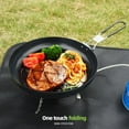 thumbnail image 4 of Picnic Camping Cookware Frying pot Frypan Lightweight , Black, 9'', 4 of 8