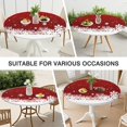 thumbnail image 7 of Red Christmas Snowflake Pattern Round Fitted Tablecloth with Elastic Edge,Dining Table Cover Waterproof,Outdoor Round Tablecloth for Camping,Dining,Indoor and Outdoor, 7 of 7