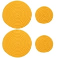 thumbnail image 1 of Uxcell 4 Pcs 4 Inch 7 Inch Plant Coasters Mat Pot Holders Plant Saucer Autumn Yellow, 1 of 1
