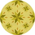 thumbnail image 1 of Ahgly Company Machine Washable Indoor Round Transitional Banana Yellow Area Rugs, 3' Round, 1 of 7