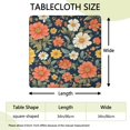 thumbnail image 2 of Pioneer Flower Floral Print Pattern Square Fitted Tablecloth with Elastic Edge,Square Table Cover,Washable Elastic Table Cover for Home Kitchen Party Decor 34"x34", 2 of 6