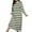 Green, variant on Dasayo Night Gowns for Women House Chemise Plus Size Pajamas Full Length Striped Loungewear Women's Pajamas L
