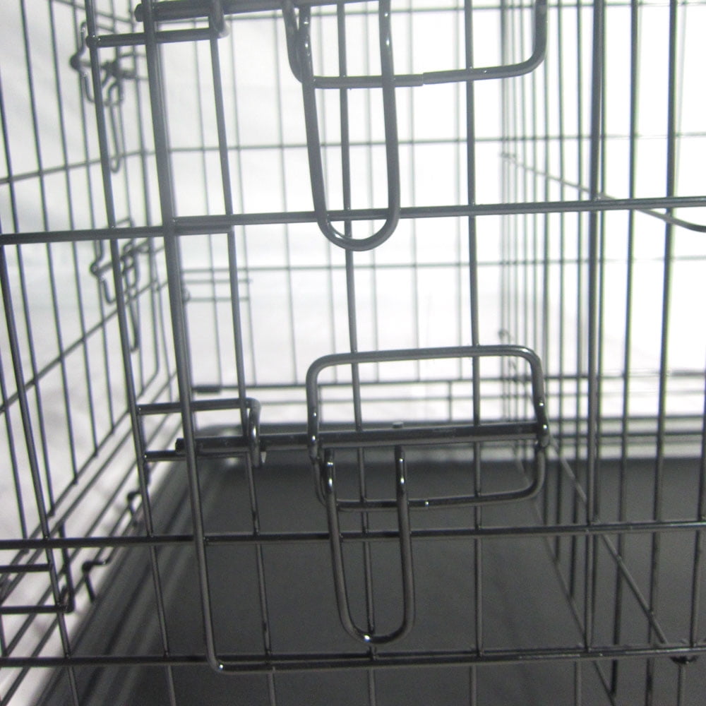Pabby Yard Wire Dog Crate with Tray, Black, X-Small, 24"L Pabby Yard Wire Dog Crate with Tray, Black, X-Small, 24"L