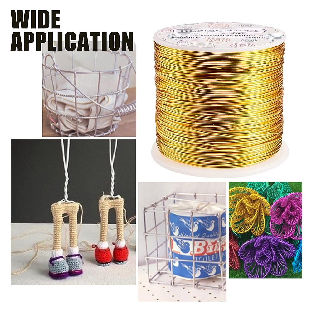 15 Gauge 220Feet Soft Aluminum Wire Anodized Jewelry Craft Making Beading Floral Colored Aluminum Craft Wire Gem Wrapping Jewelry Craft