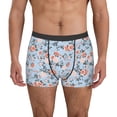 thumbnail image 2 of Goofa Rose Flowers Printed Men's Boxer Briefs Underwear, Moisture-Wicking Underwear, Trunk,Soft and Breathable Cotton Underwear-Small, 2 of 9