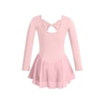 thumbnail image 3 of AUNVITO Girls Ballet Leotard Dress with Mesh Skirt Short Sleeve V-Neck for Dance Practice and Performance Comfortable and Elegant, 3 of 6