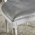 thumbnail image 3 of Noble House Phinnaeus Contemporary Velvet Dining Chairs, Set of 2, Glossy White, 3 of 4