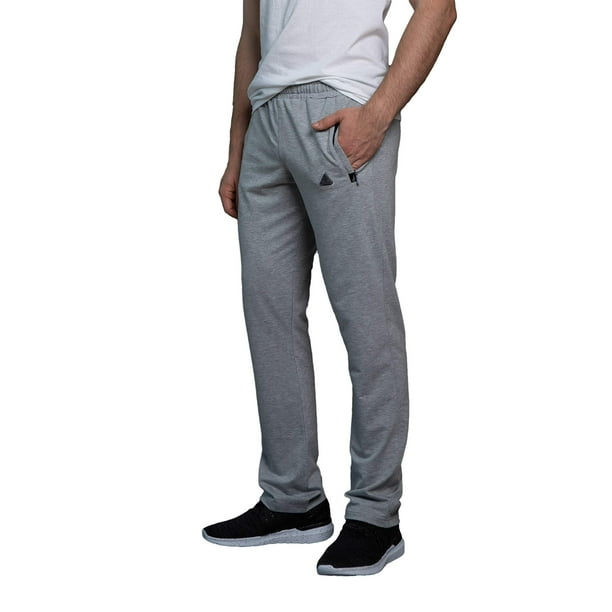ScR SPORTSWEAR Mens Sweatpants All Day comfort Workout Athletic Activewear  Lounge Pants with Zipper Pockets Long Inseam Pants for Men (M X 30L, Light  grey Heathe-K434) 