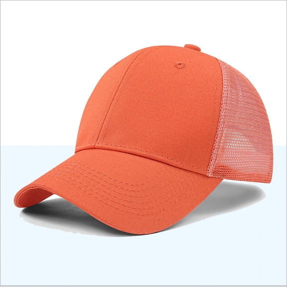 Noric Baseball Cap with Breathable Mesh Unisex Adjustable Cotton Structured Hat Curved Brim Sun Hat for Summer Trave Outdoor Activities