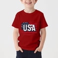 thumbnail image 2 of AHTJRT 4th of July Shirts for Boys Children USA Ameriacn Flag Printed Independence Day Tee Shirts Crew Neck Short Sleeve Tops Red 9-10 Years, 2 of 5