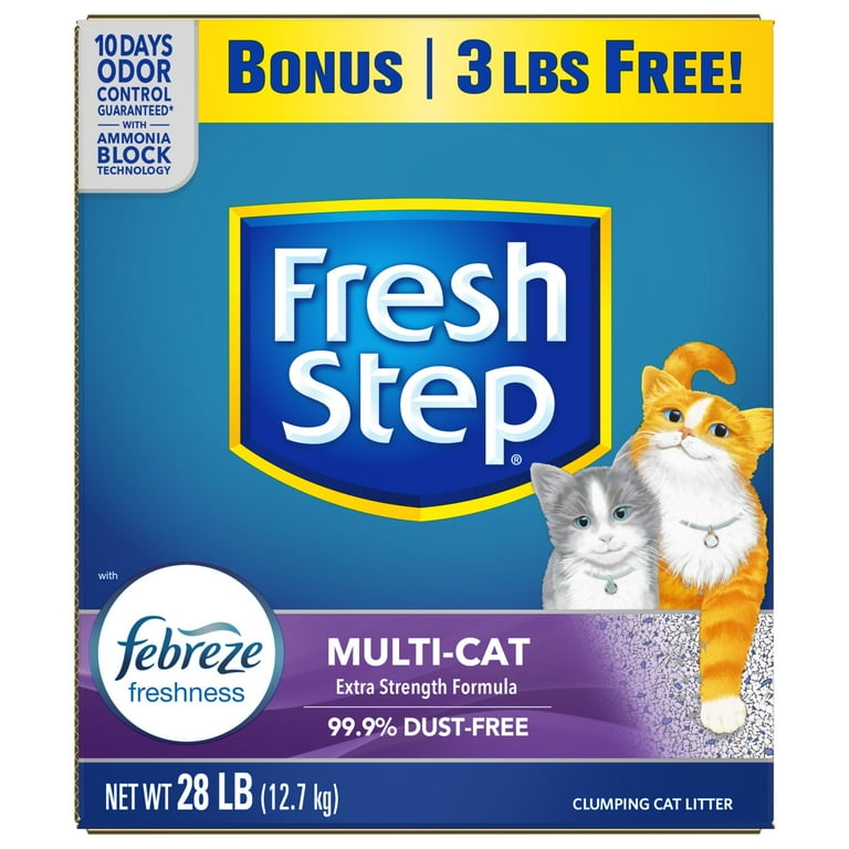 Fresh Step Multi Cat Extra Strength Scented Litter Naturally Strong Kitty Clean 14 Pounds Walmart