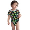 thumbnail image 2 of Yiaed Geometric Dinosaur Print Infant Climbing Short Sleeve Onesie One-Piece Baby Bodysuit Clothes 0-12 Months -12 Months, 2 of 6