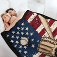 thumbnail image 5 of Sunflower Bumble Bee American Flag Blanket Gifts for Girls Boys Soft Throw Blanket Comfy Plush Blanket Flannel Travel Blankets for Outdoor Couch Sofa Birthday Gifts for Women Men Kids, 5 of 5