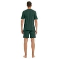 thumbnail image 3 of MoFiz Pjs Men's Solid Bamboo Pajamas Set Short Sleeve V-Neck Top and Shorts with Pockets Loungewear 2-Piece for Men, 3 of 6