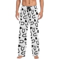 thumbnail image 2 of FREEAMG Love and Panda Pajama Pants for Men, Men's Separate Bottoms, Pure Cotton Comfortable Lounge Pants（97）, 2 of 7