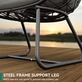 thumbnail image 5 of Dextrus Egg Chair with Stand Outdoor Indoor Egg Lounge Chair with Cushion Wicker Chair PE Rattan Chair Ottoman Included for Patio, Garden, Backyard, Porch, Gray, 5 of 7