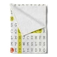thumbnail image 2 of Word Search Puzzle Soft Flannel Fleece Blanket, Unified Modeling Language Word Puzzle with Highlighted Keywords, Cozy Plush for Indoor and Outdoor Use, 70" x 90", Black Yellow Orange, by Ambesonne, 2 of 5