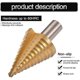 thumbnail image 5 of Step Drill Bit High Speed Steel, Titanium Triangle Handle Round Step Cone Drill Drill, 5 of 5