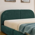 thumbnail image 6 of Harper & Bright Designs King Size Upholstered Floor Bed with Storage Drawers and Tall Curved Headboard , Modern Minimalist Platform Bed Frame with Sturdy Leg Support for Bedroom, Green, 6 of 14