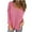 Pink, variant on Women's Sweatshirts, Plus Size Tops for Women Fall Long Sleeve V Neck Shirts Pocket Casual Solid Shirts Oversized Knit Tunic Clothes