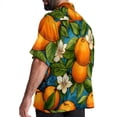 thumbnail image 3 of Tangerine Men's Short Sleeve Hawaiian Poplin Shirt - Casual Printed Button Down Summer Beach Shirt for Men, 3 of 6