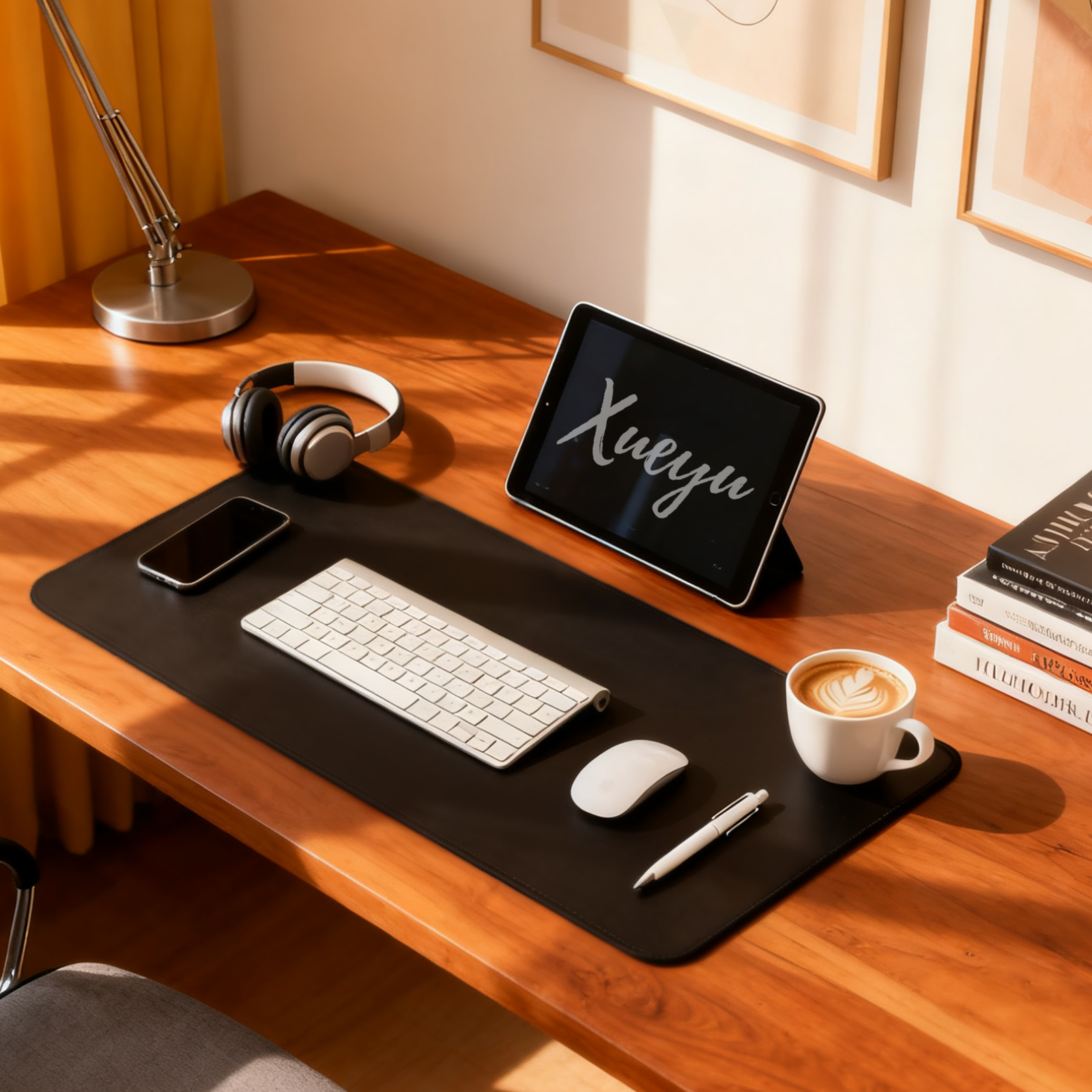 Xueyu 31.5" x 15.7" Black PU Leather Desk Pad photo 4