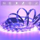 thumbnail image 4 of Tira de luces LED flexibles ultravioleta negras LIUYMXG 12 V 5 m 300 LED IP20 SMD2835 tira morada, 4 of 5