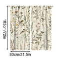 thumbnail image 2 of Retro Wildflower -Floral Nature Animal Blackout Curtains for Living Room Bedroom, Window Curtains Rod Pocket Thermal Insulated Window Drapes, 2 of 4