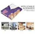 thumbnail image 4 of Qxltty Cute Teddy Bear and Heart Pattern Soft Cozy Fluffy Blankets for Couch Sofa Chair Bed Camping Picnic Travel Lightweight Bed 50×60inch, 4 of 7