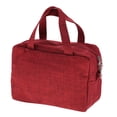 thumbnail image 2 of Bolsa de maquillaje portátil multifunción, organizador de artículos de tocador de viaje, color rojo, 2 of 8