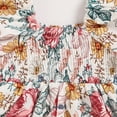 thumbnail image 5 of ZEHJUHAN Infant Girls Smocked Bubble Romper Dress Short Puff Sleeves with Matching Headband Multicolor，0-3M, 5 of 7