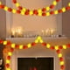 thumbnail image 1 of Orange Plastic LED Chrysanthemum String Lights for Day of the Dead Decorations, 1 of 7