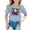 Light Blue, variant on Girls T Shirts Kids Baseball Sport Pattern Short Sleeve Loose Fit Summer Top Girls Tops Light Blue 10-11 Years