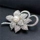 thumbnail image 5 of 3X Pin de Broche de Flores Con Clase Con Cristal Creado Brillante Y Perla Creada para la Boda de Navidad O Fiesta de Graduacion, 5 of 8