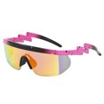 thumbnail image 2 of One-Piece Sunglasses for Men and Women, Trendy Irregular Design, PC Frame and Lenses, Non-Polarized, Ideal for Outdoor Sports and Riding, 2 of 2