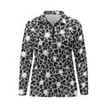 thumbnail image 3 of Garronmavis Golf Leopard Print Zip Up Golf Shirt Women Size S Long Sleeve Tennis Collar Shirts Pickleball Shirts Workout Shirt, 3 of 7