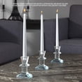 thumbnail image 3 of Hosley Set of 12 Glass Taper Candle Holders & Set of 3 Clear Crystal Glass Taper Holders, 3 of 5