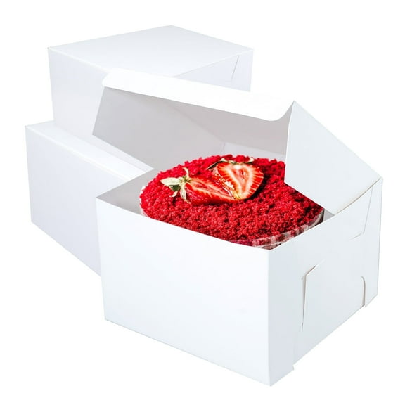 6x6x4 White Cake Box 100 ct