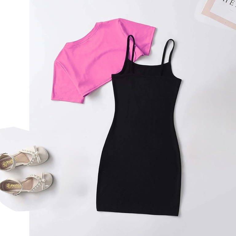 Girl's 4th Birthday Tank Dress - "Four And Fabulous" Glitter Racerback Summer Outfit