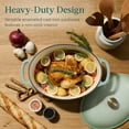 thumbnail image 4 of Best Choice Products Oval 7.5 Quart Cast-Iron Dutch Oven, Heavy-Duty w/ Enamel, Side Handles - Sage Green, 4 of 8