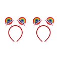 thumbnail image 2 of Guardurnaity Colorful Headband Photo Props Adultos Headwear Universal Headwear Maquillaje Fiesta Decoración de Halloween anillo de iris anillo arcoiris 2Conjunto, 2 of 6