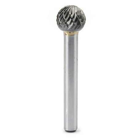 

Tungsten Carbide Burr Ball Shape Double Cut Burrs File (1/2 Inch Cutter 0.45Inch Cutter) 1/4 Inch (6.35Mm)