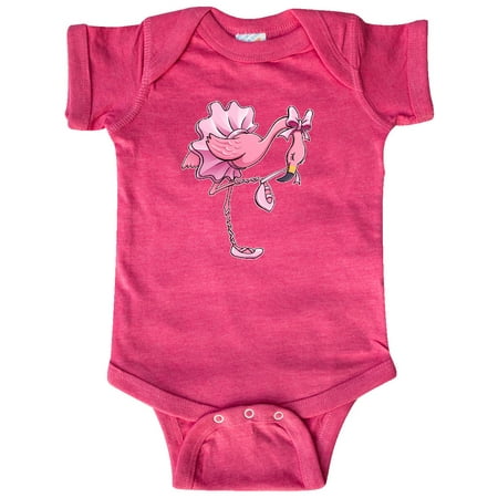 

Inktastic Flamingo Ballerina in tutu and ballet toe shoes Gift Baby Boy or Baby Girl Bodysuit