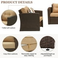 thumbnail image 5 of Cozyhom 9 Pieces Patio Garden Wicker Sofa Set Conversation Set,Brown, 5 of 7